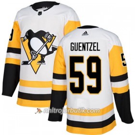 Män Ishockey Pittsburgh Penguins Tröja Jake Guentzel 59 Adidas 2017-2018 Vit Authentic